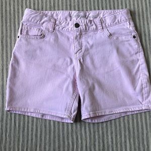 Pink denim shorts!